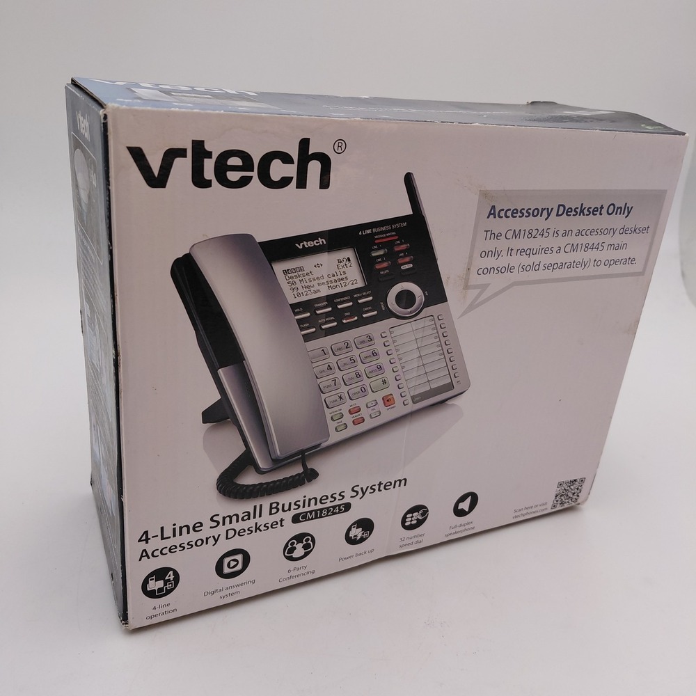 VTech CM18245 4-Line Business Office Phone Accesory Deskset To CM18445 Office